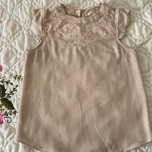 Nude KeyHole Blouse